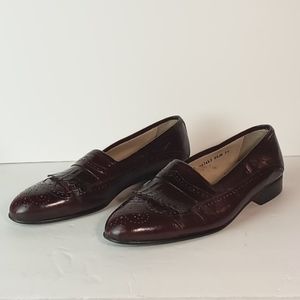 Stacy Adams Burgundy Flap Loafers